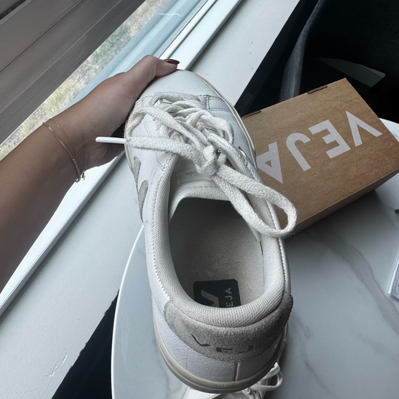Veja Off-White Canvas Sneakers - Picture 6 of 8